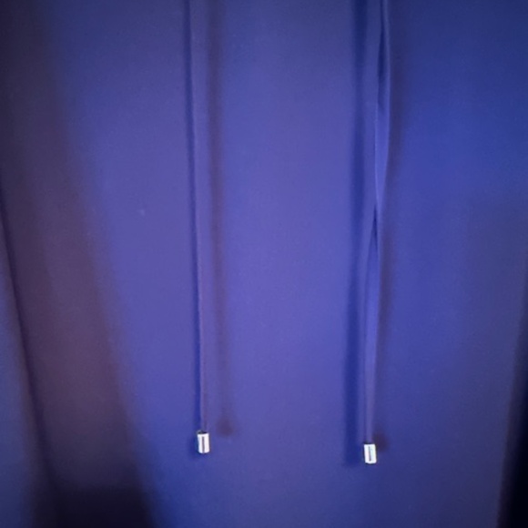 RAFAELLA NAVY 3/4 SLEEVE BOHO BLOUSE W/ TASSELS- S-M - Picture 5 of 5